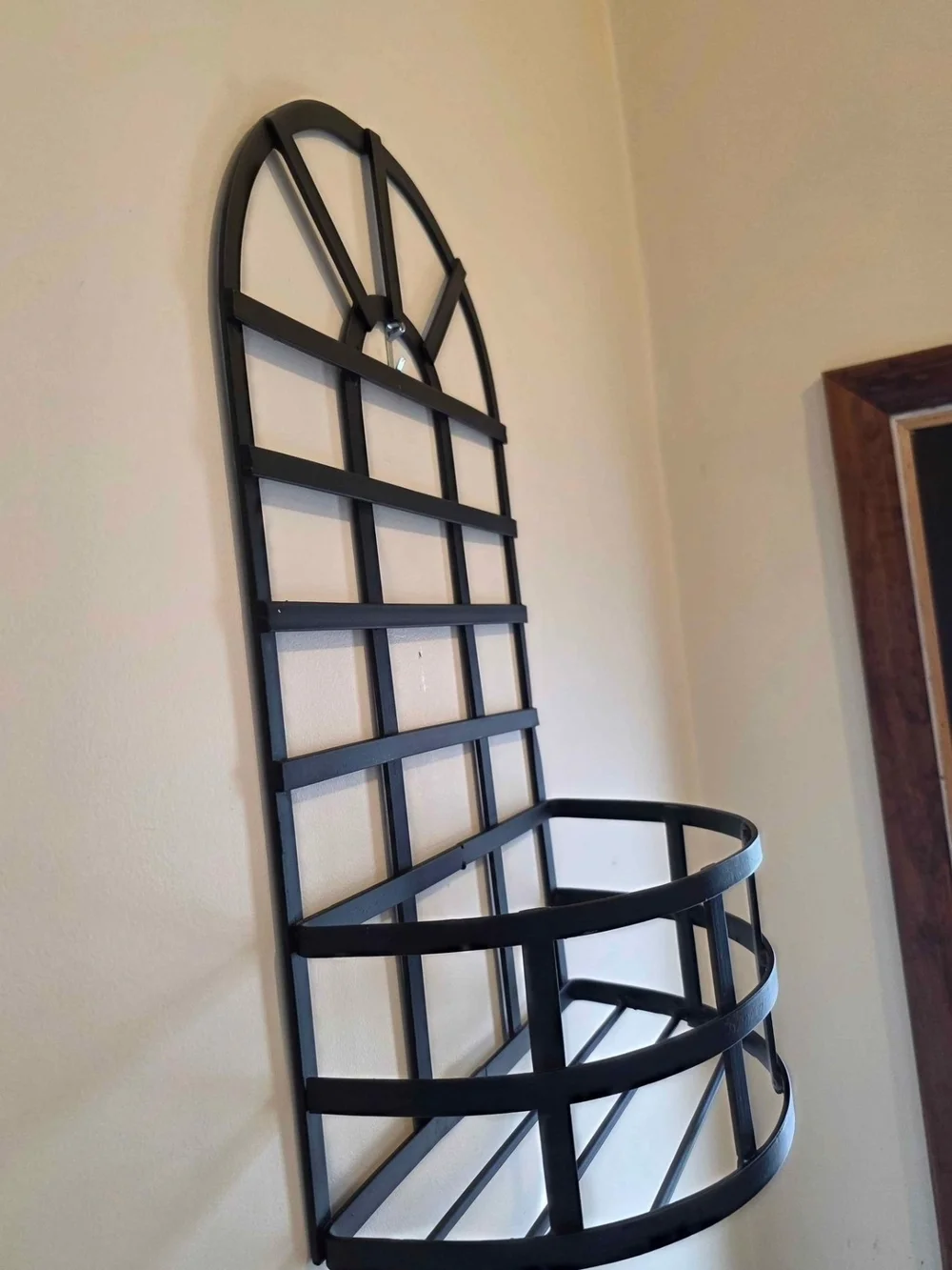Black Metal Wall Planter/Shelf